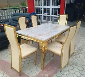Quality Marble Dining Table With 6 Chairs
