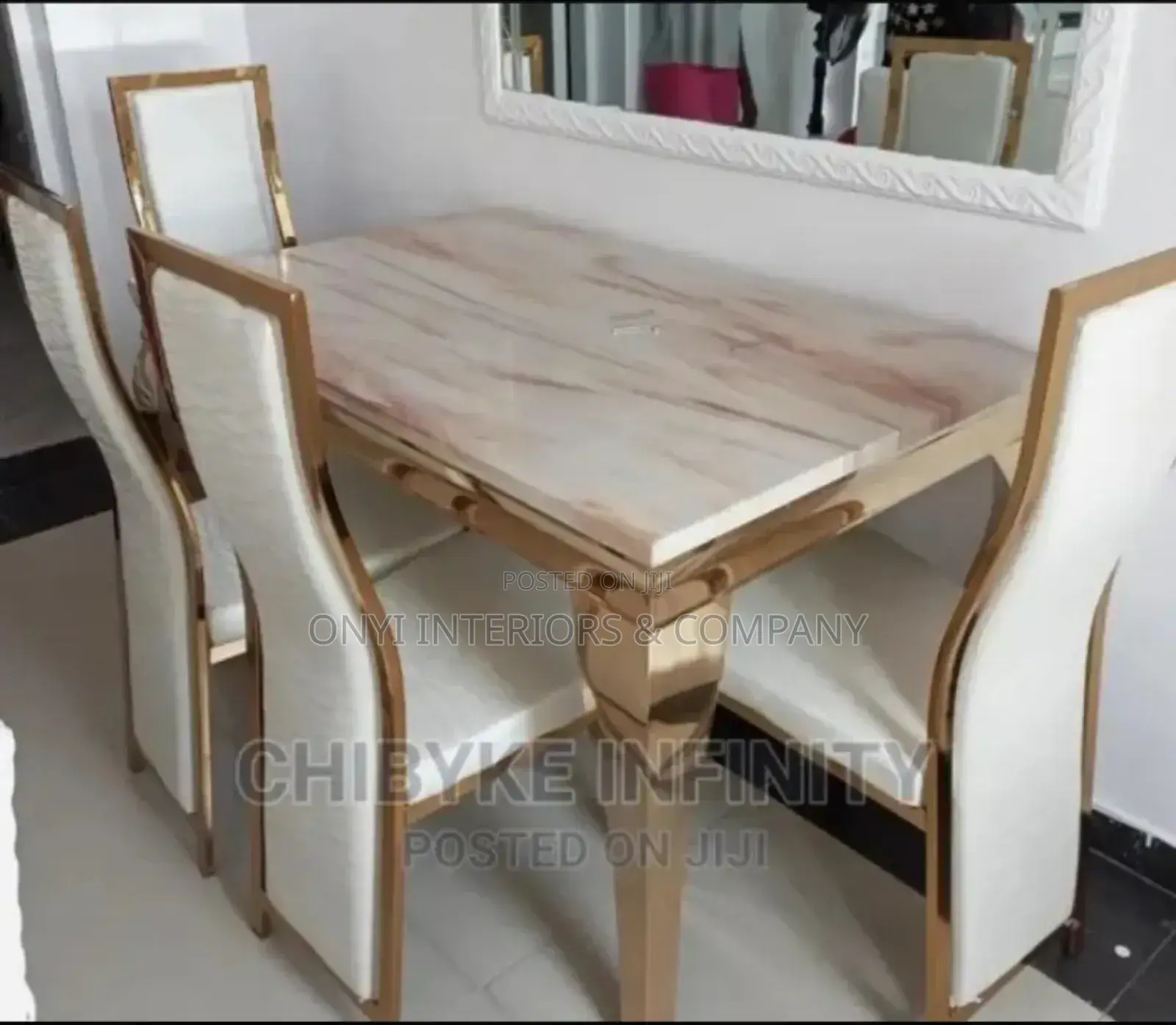 Quality Marble Dining Table With 6 Chairs
