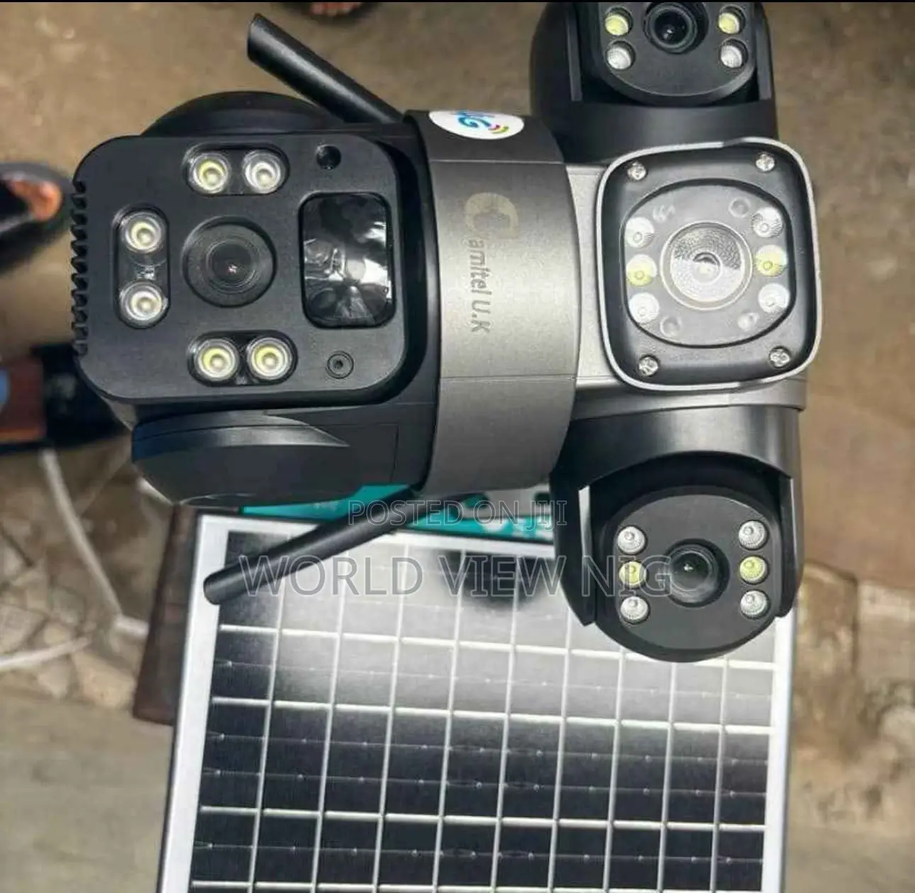 Full Color Triple Lenses Solar Camera 4g