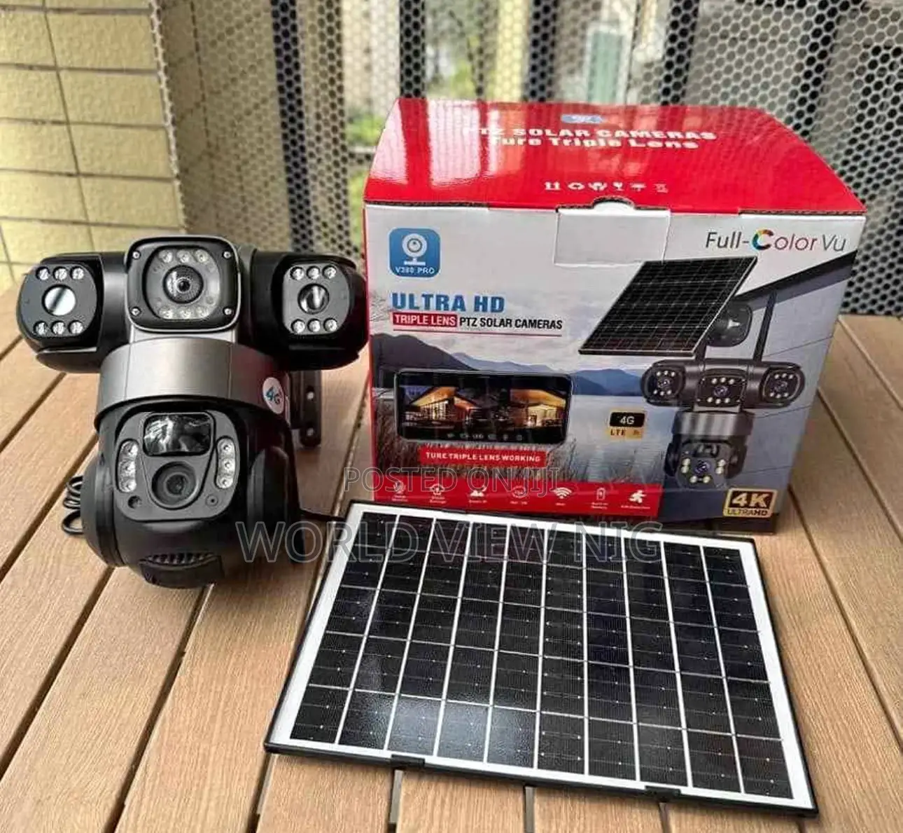 Smart Triple Lenses Solar Camera