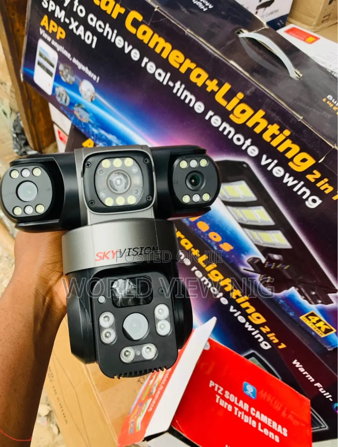 Triple Lenses Solar Camera 4g