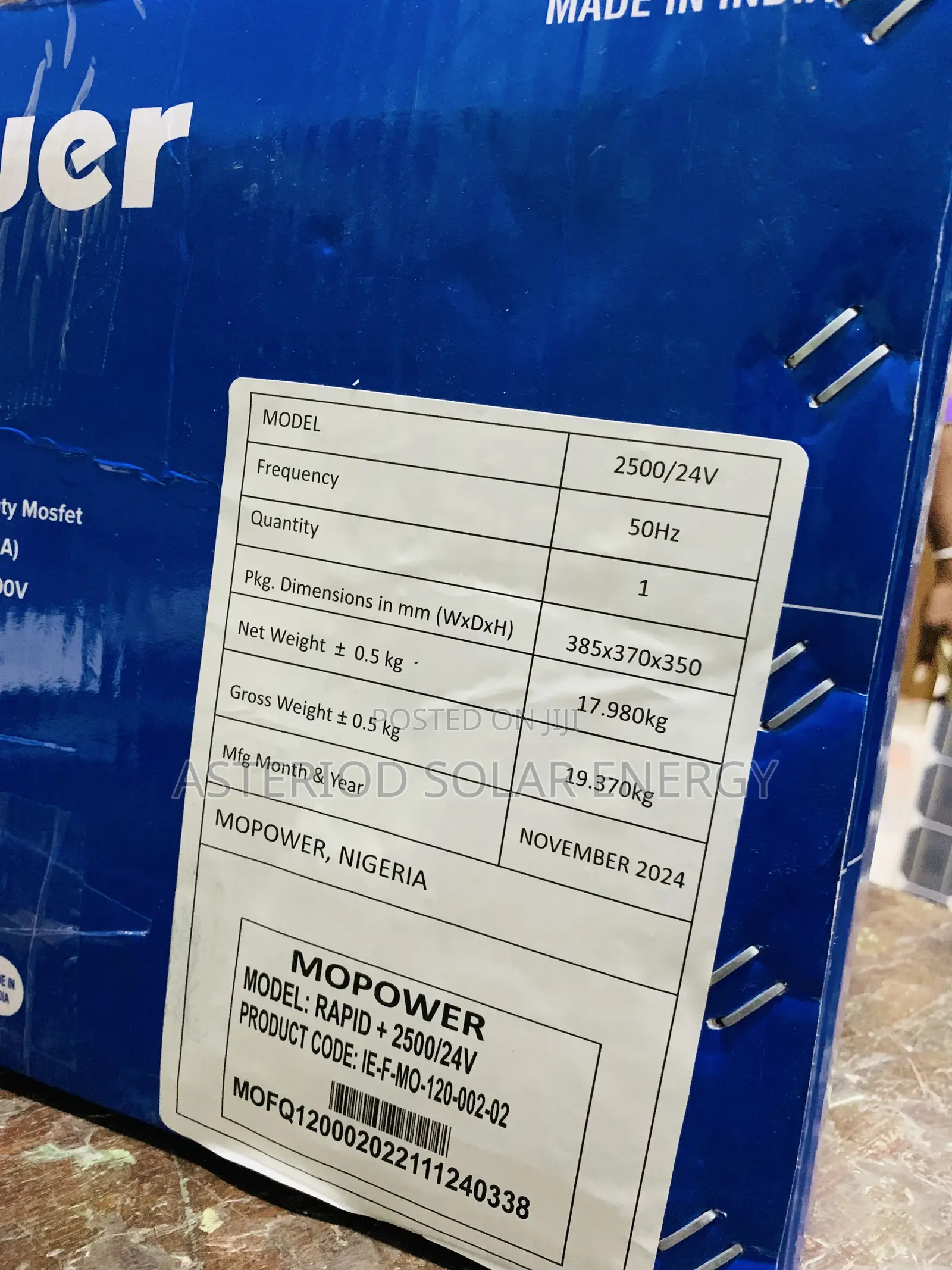 2.5kva 24v Mopower Solar Inverter