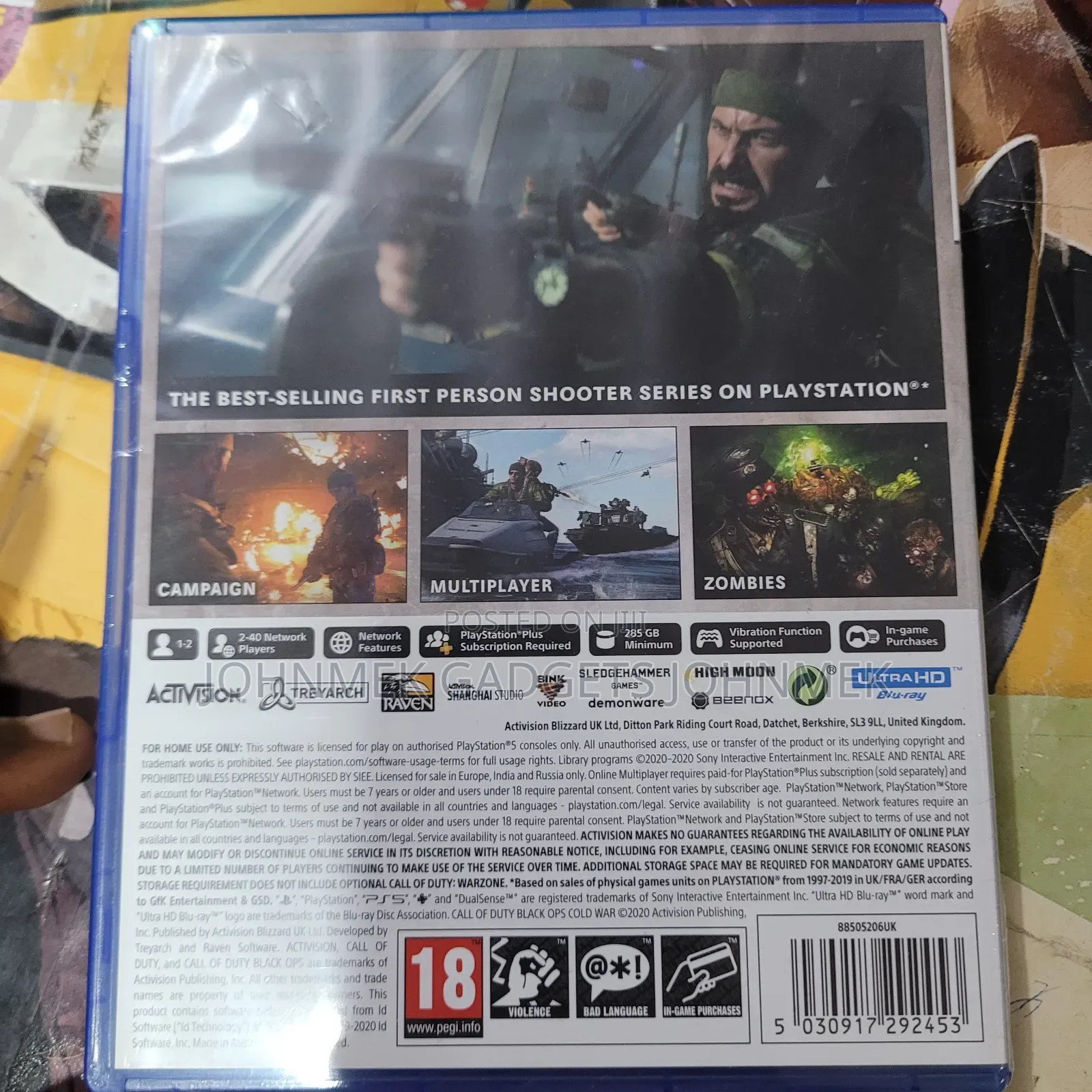 Call of Duty Black Ops Cold War Ps5 Disc