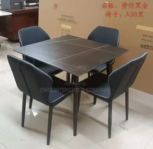 Classic Marble Dining and 4 Leather Seats
