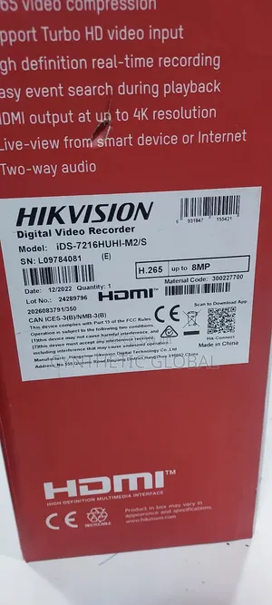 Ids-7216huhi-m2/S Hikvision 16ch 8mp Dvr 2sata Hdd