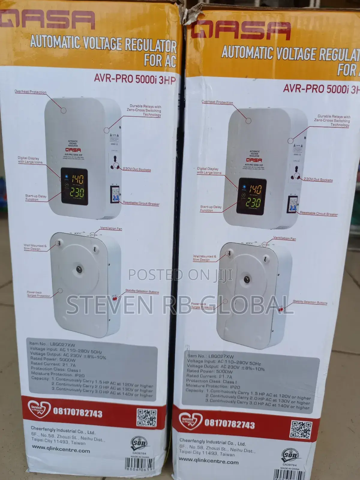 Qasa Wall Mounted 5000w Digital Stabilizer