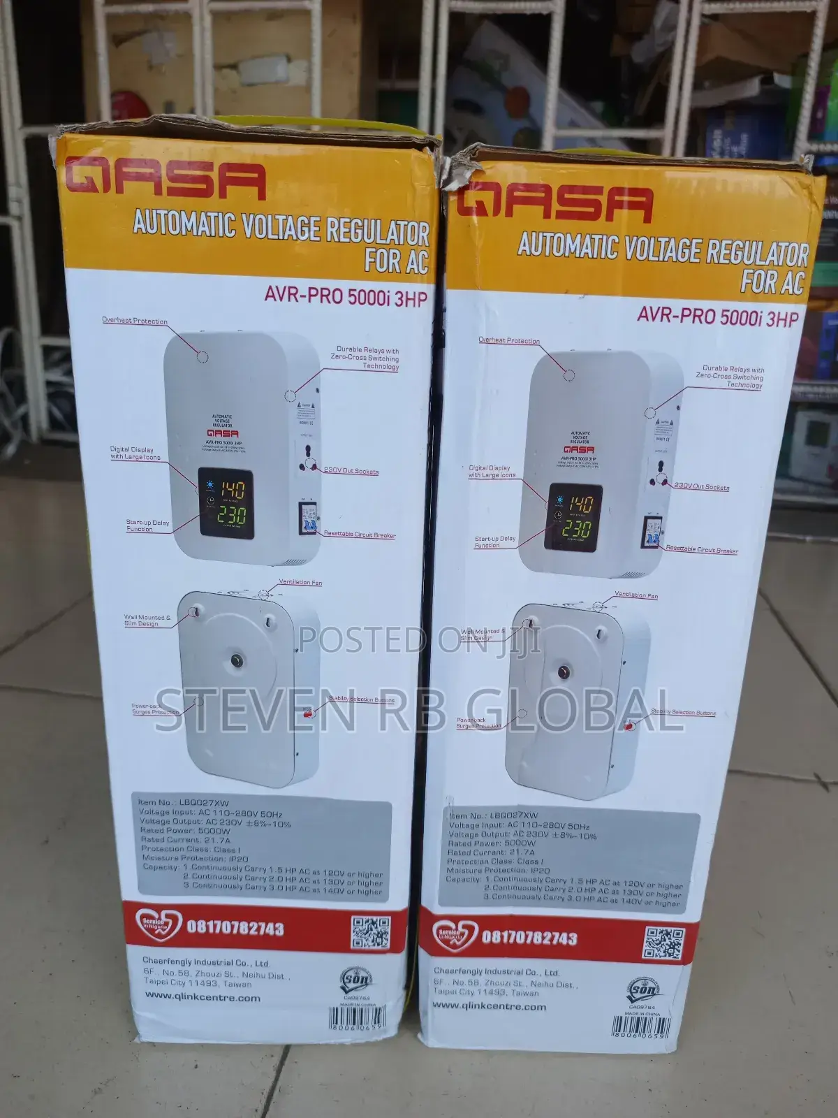 Qasa Wall Mounted 5000w Digital Stabilizer