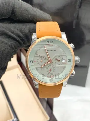 Mont Blanc High Leather Wristwatch