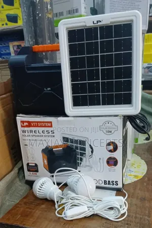 Lp Wireless Solar Speaker System With 2-Bulbs,Radio and Bluetooth