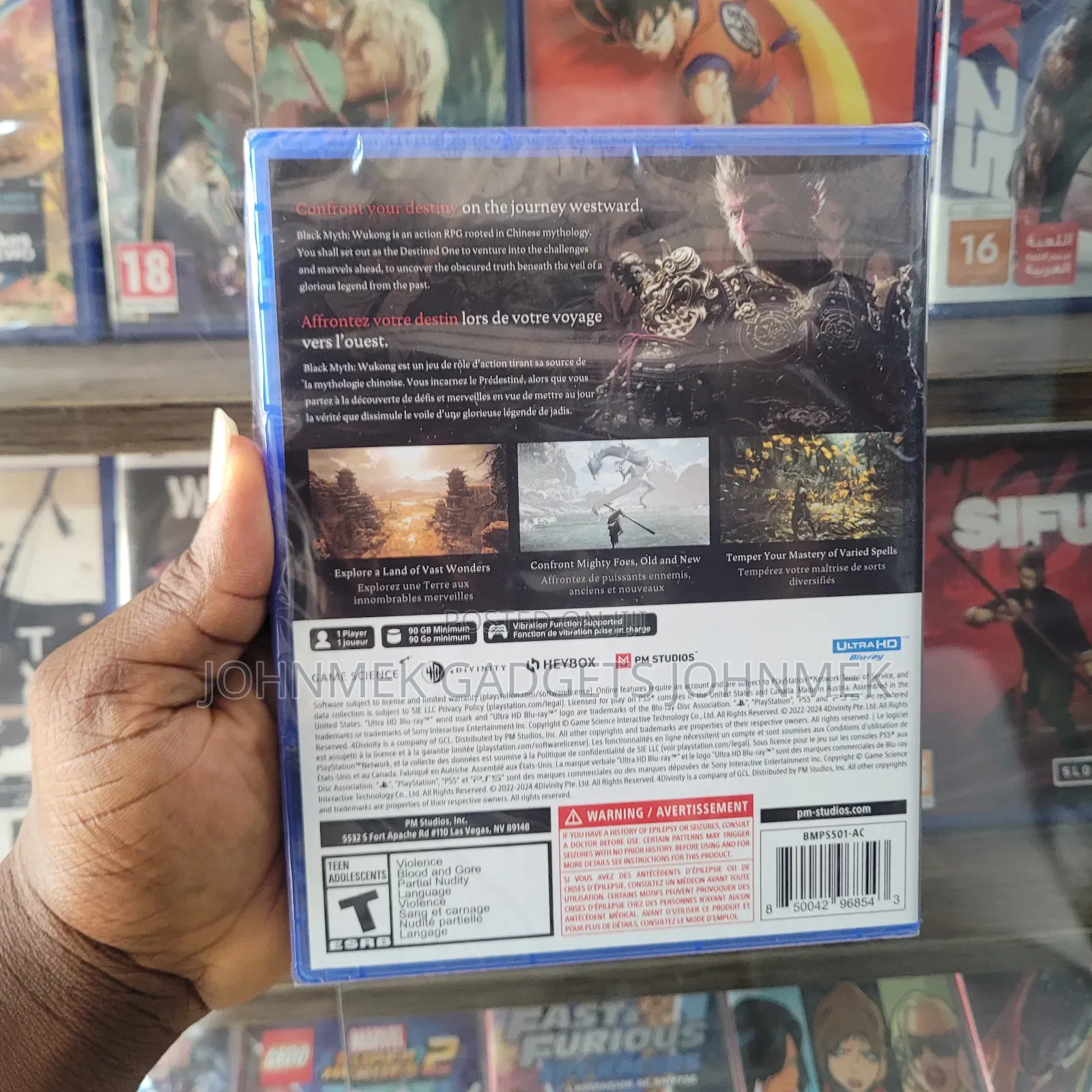 Wukong Black Myth Ps5 Game Disc