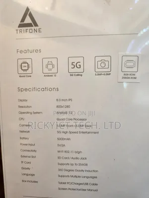 New Trifone X801 Pro 256 GB Black