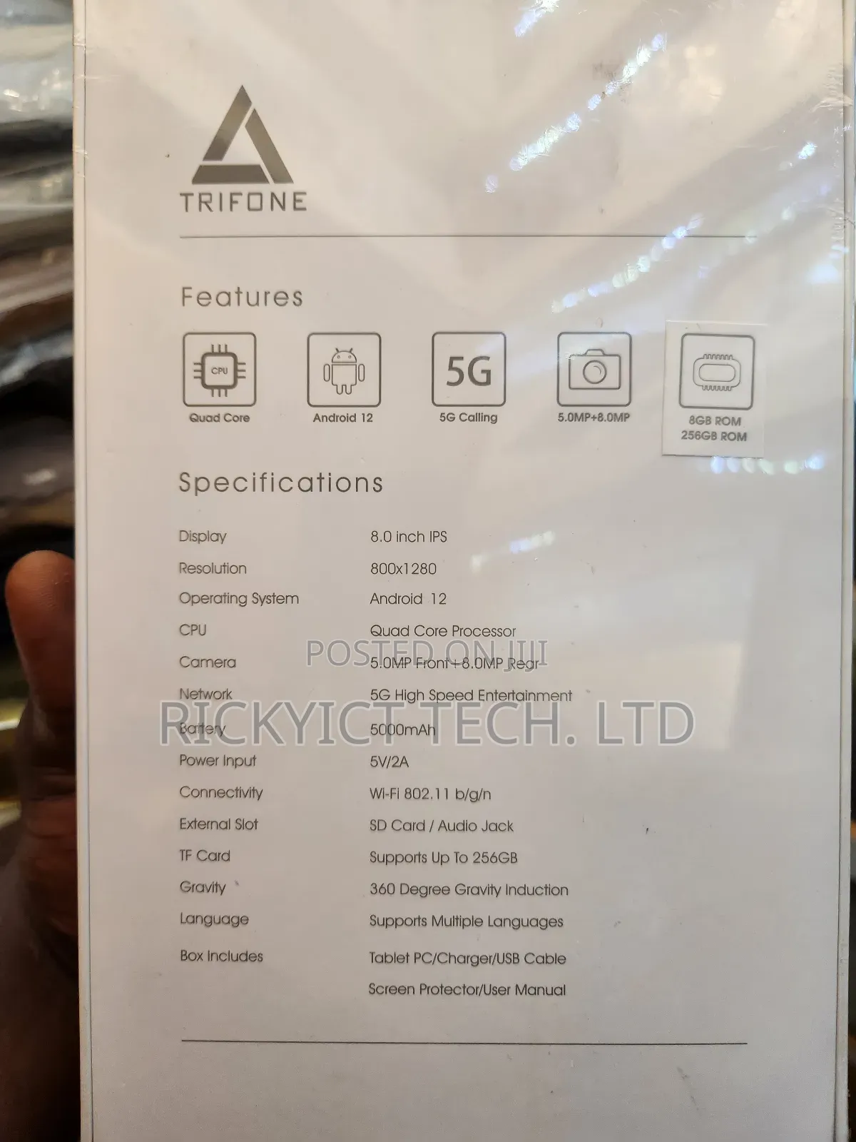 New Trifone X801 Pro 256 GB Black