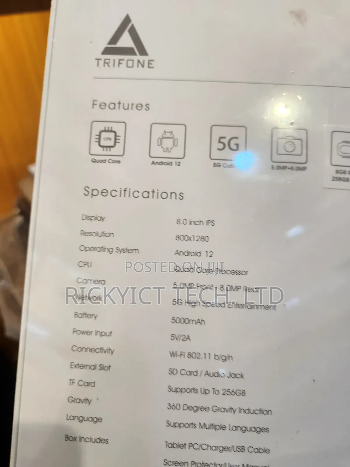 New Trifone X801 Pro 256 GB Black