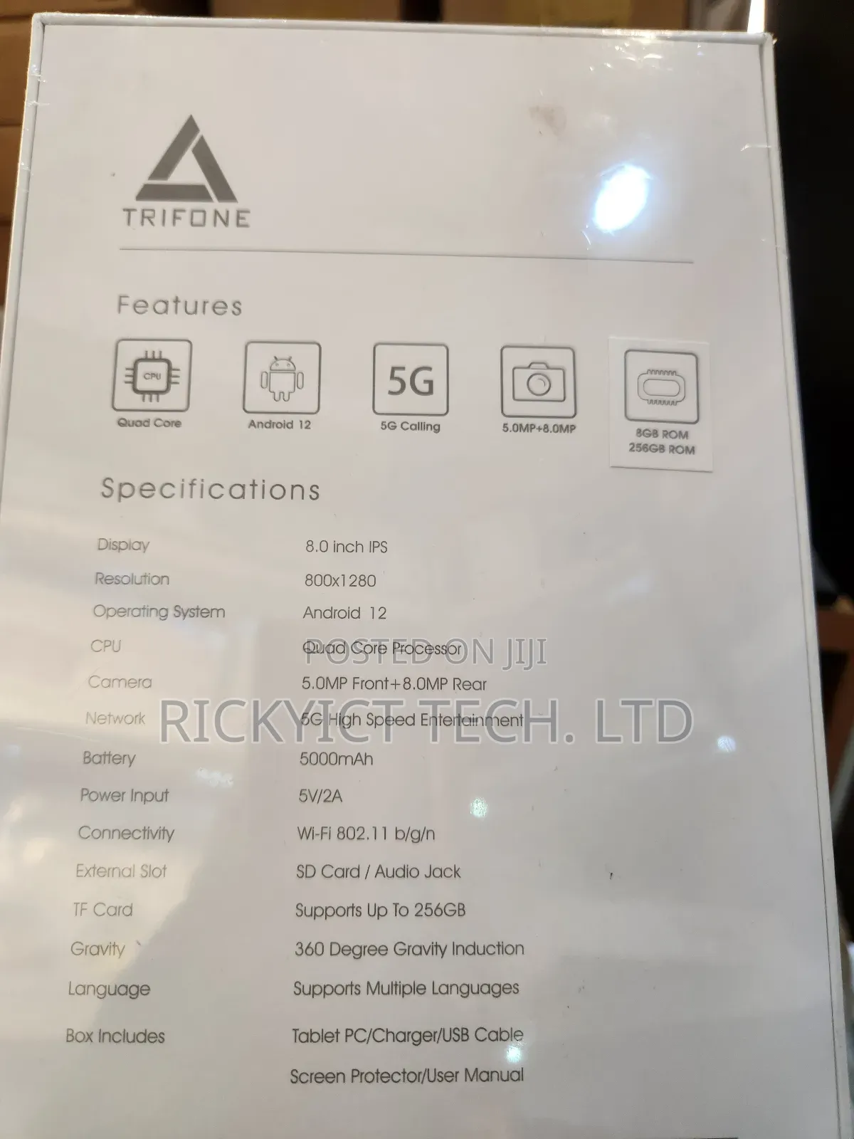 New Trifone X801 Pro 256 GB Black