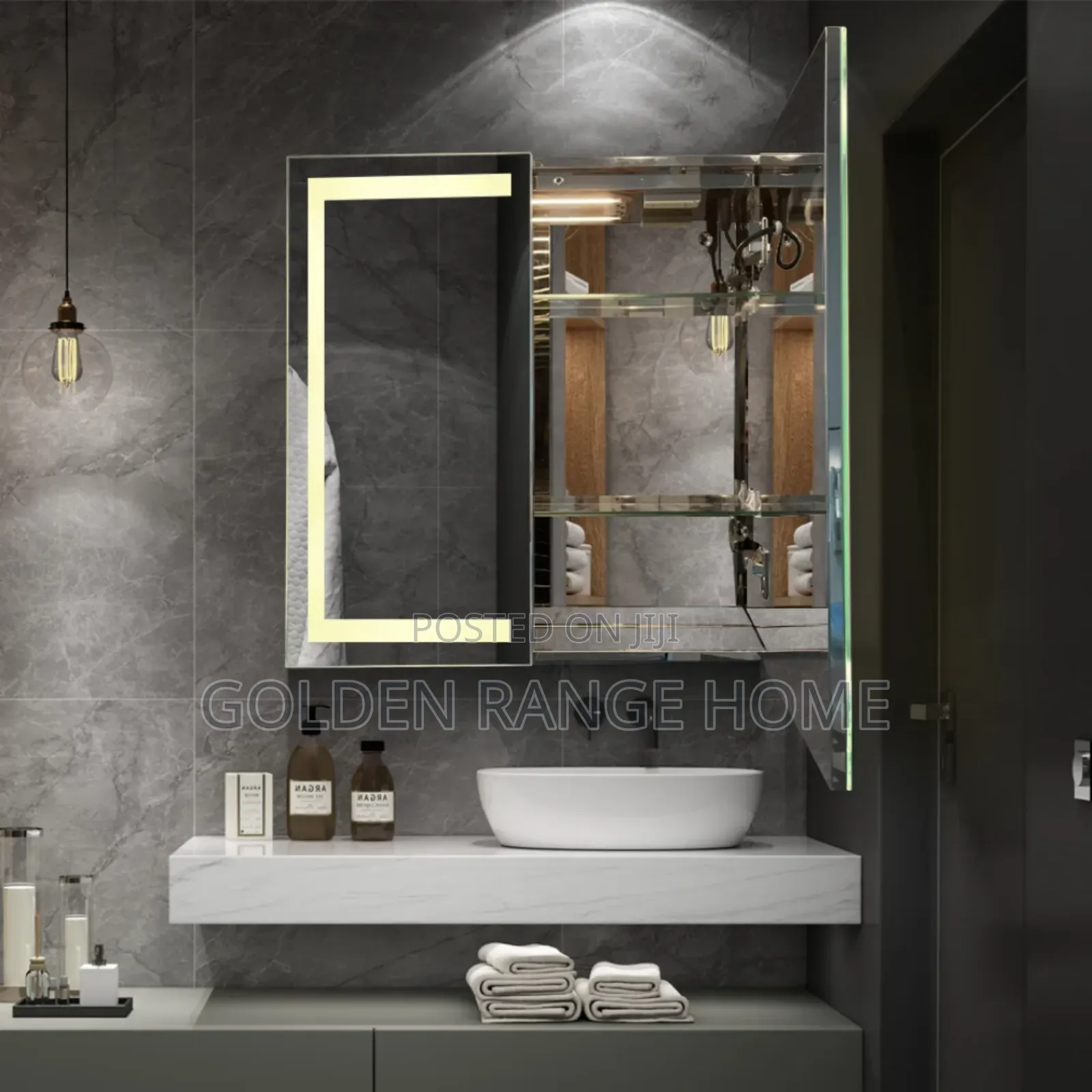 Modern Wall Mount Led Mirror Bathroom Cabinet