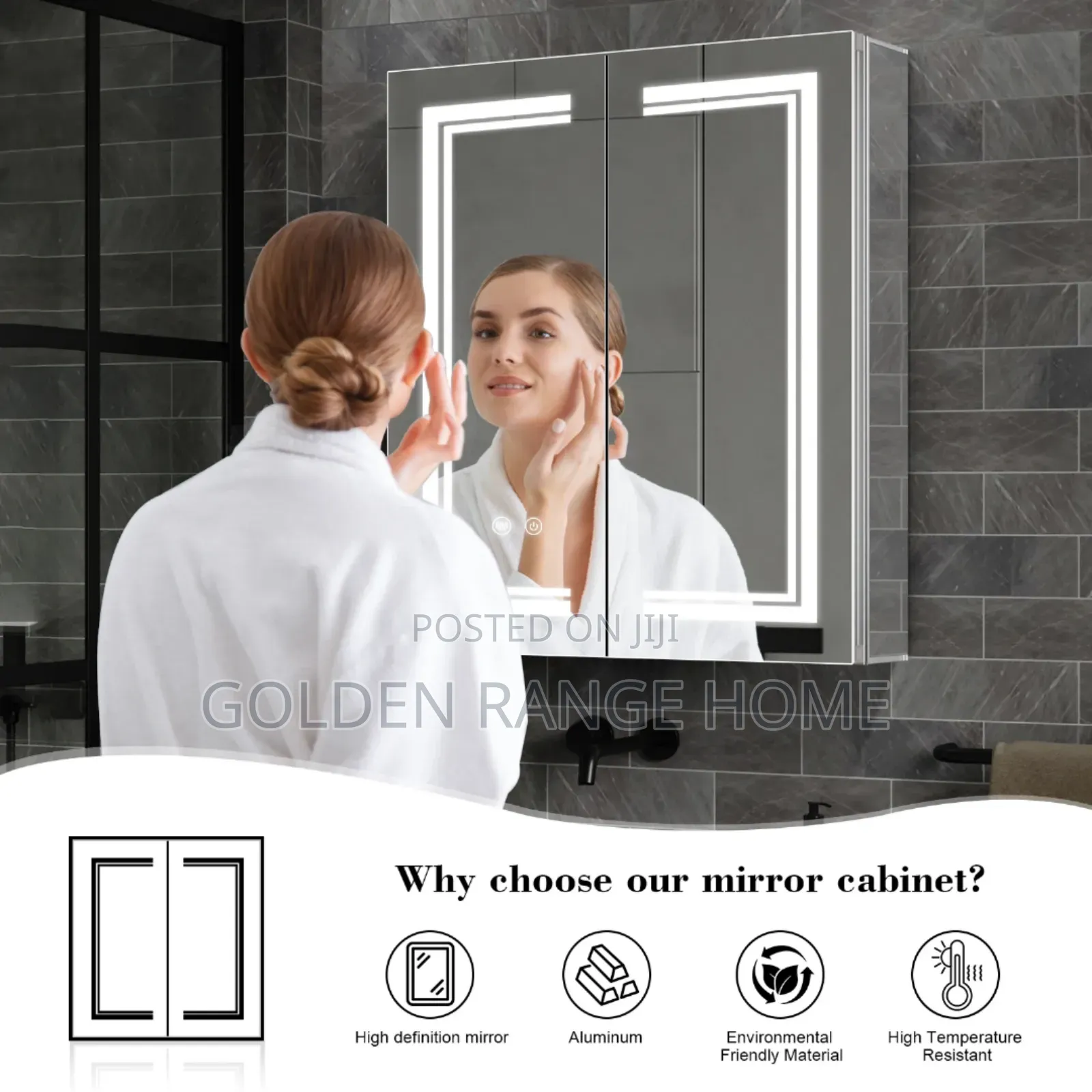 Modern Wall Mount Led Mirror Bathroom Cabinet