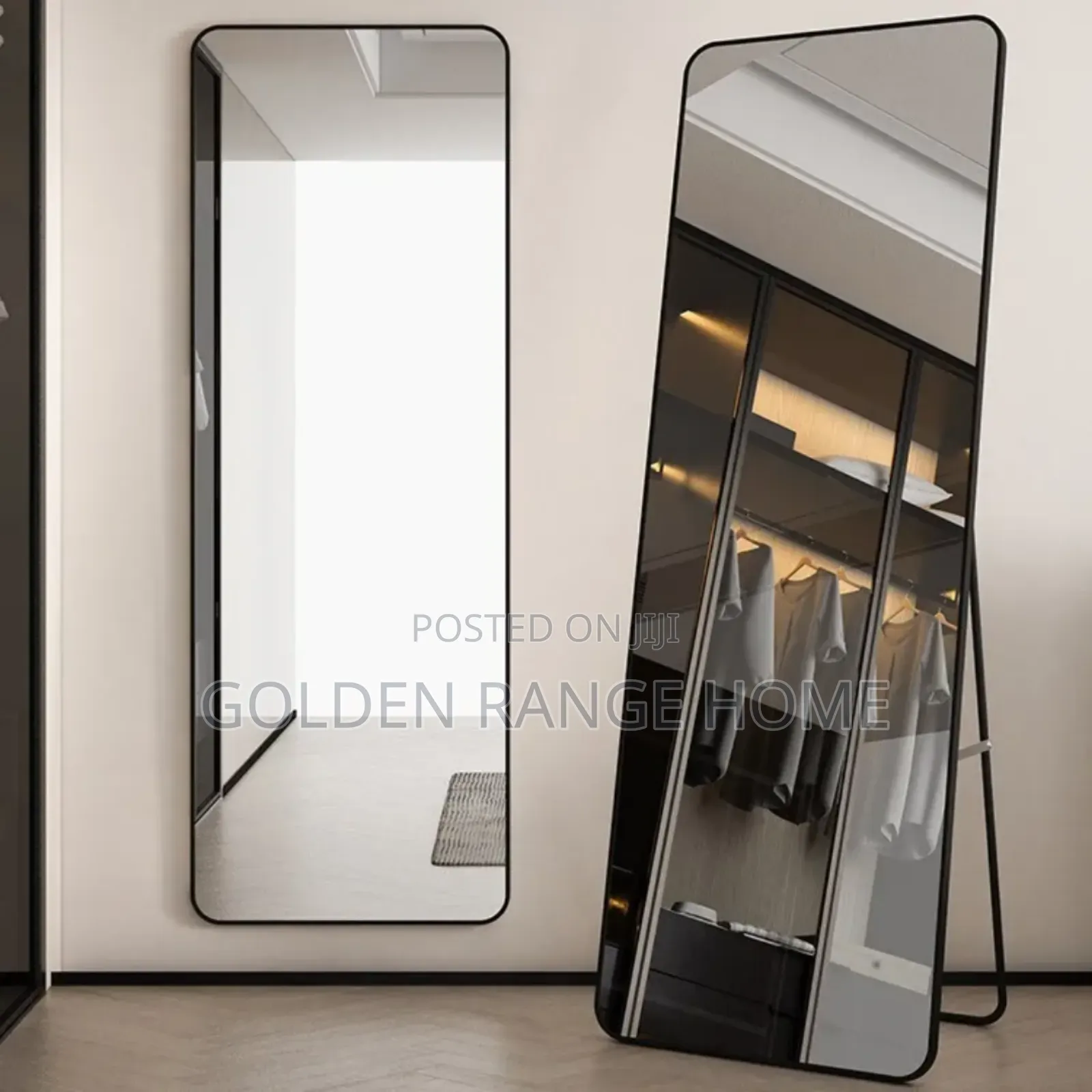 Full Length Black Flame Dressing Mirror