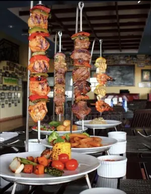 Barbecue Kebab Skewer With Holder