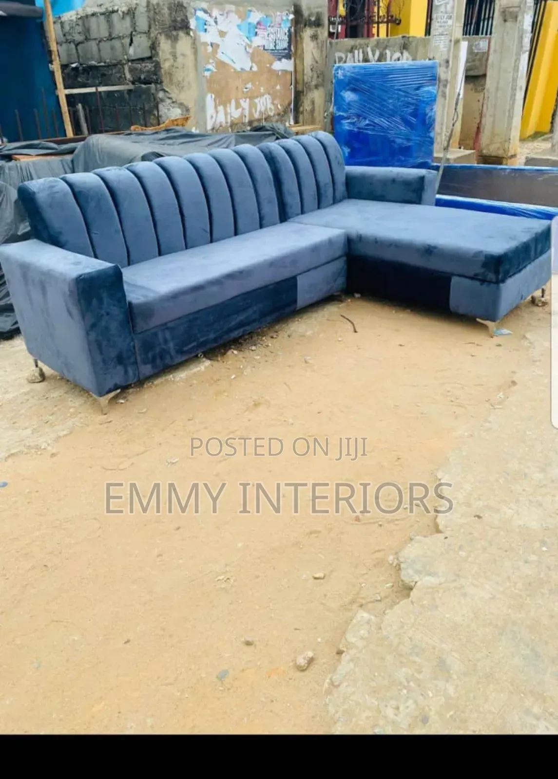 L Shaped Fabric Sofa It's Available