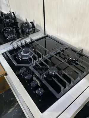 Phiima Three Burner With One Electric Gas Cooker Glass