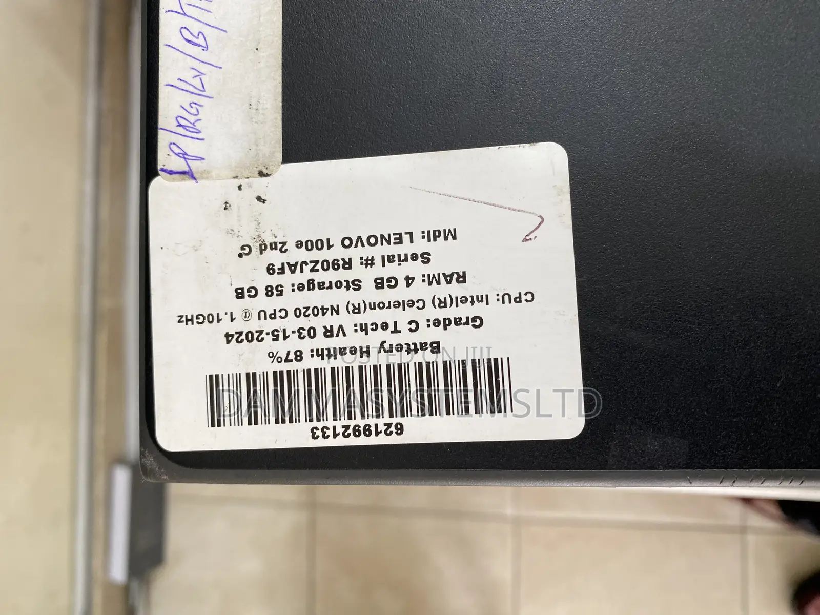 Laptop Lenovo 100e 4GB Intel Celeron SSD 60GB