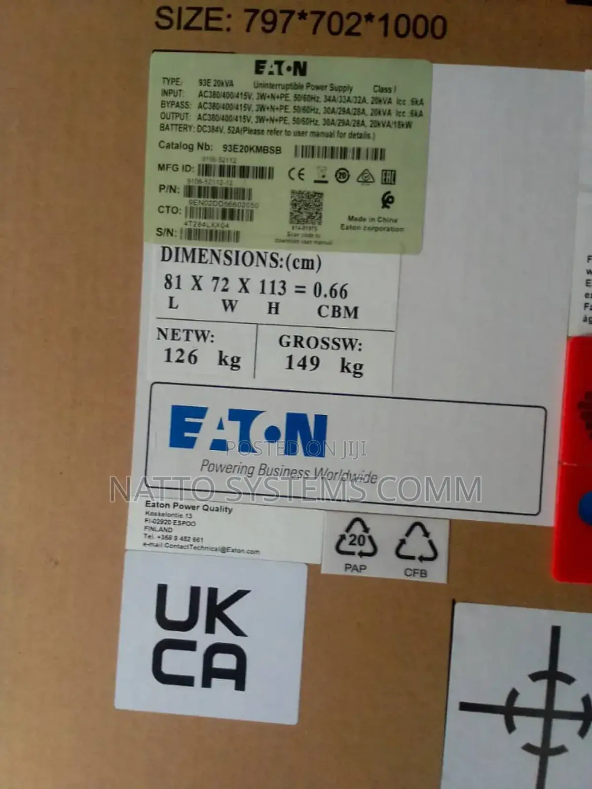 20kva Eton E.T.N Ups