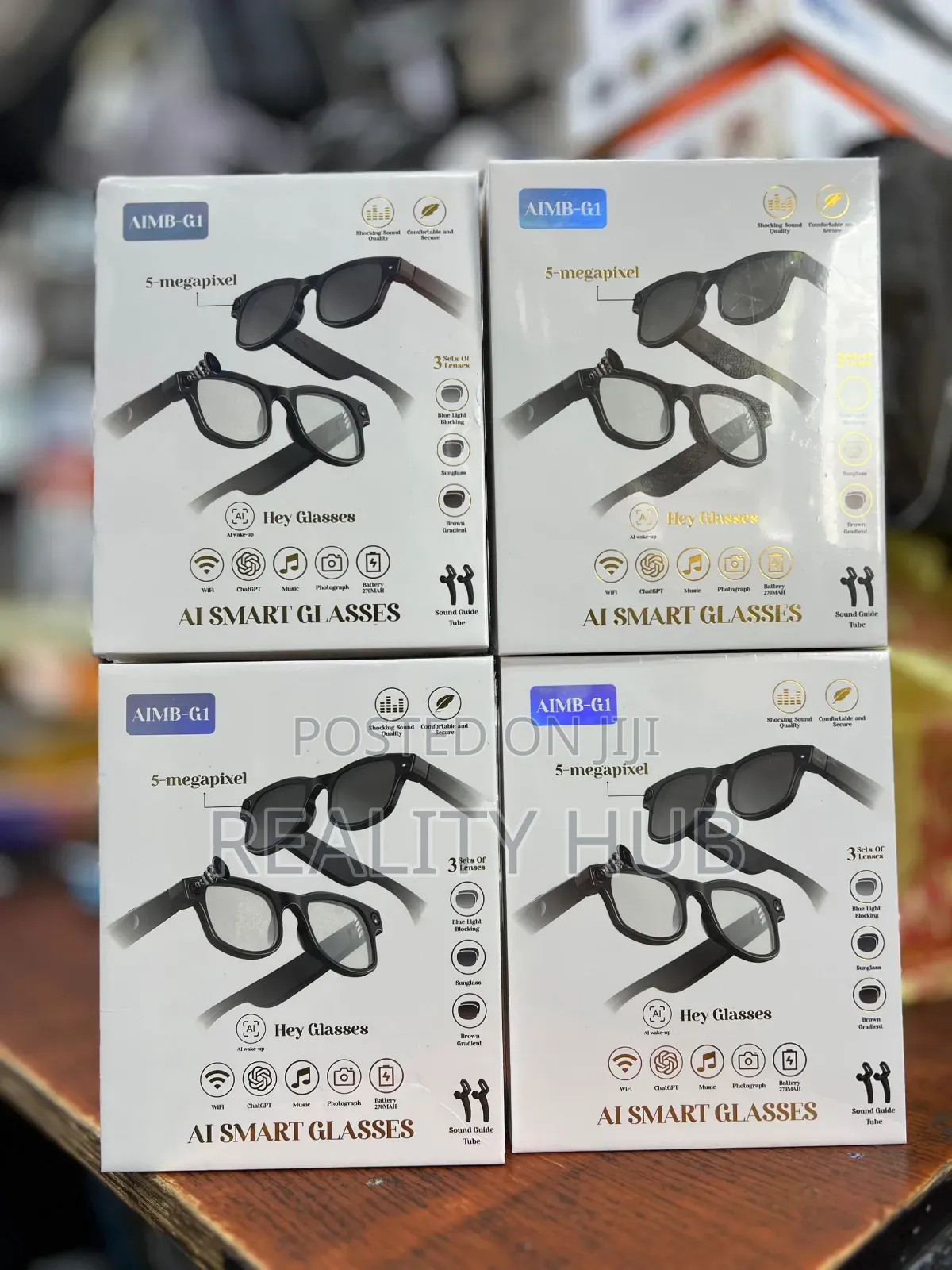 Ai Smart Glasses With Camera, Bluetooth Speaker