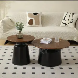 Sleek Wooden Center Table and Side