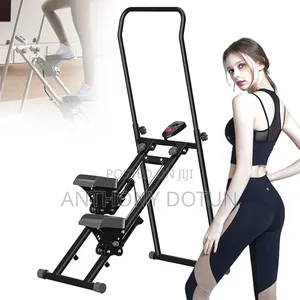 L Stair Climber for Gym Exercise, Foldable Step Climbing LCD Display,