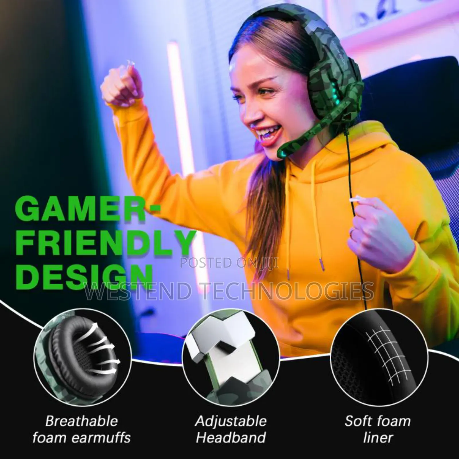 Kotion Each G9000 Pro Gaming Headset for Phones Pc Ps5 Ps4 Xbox Etc