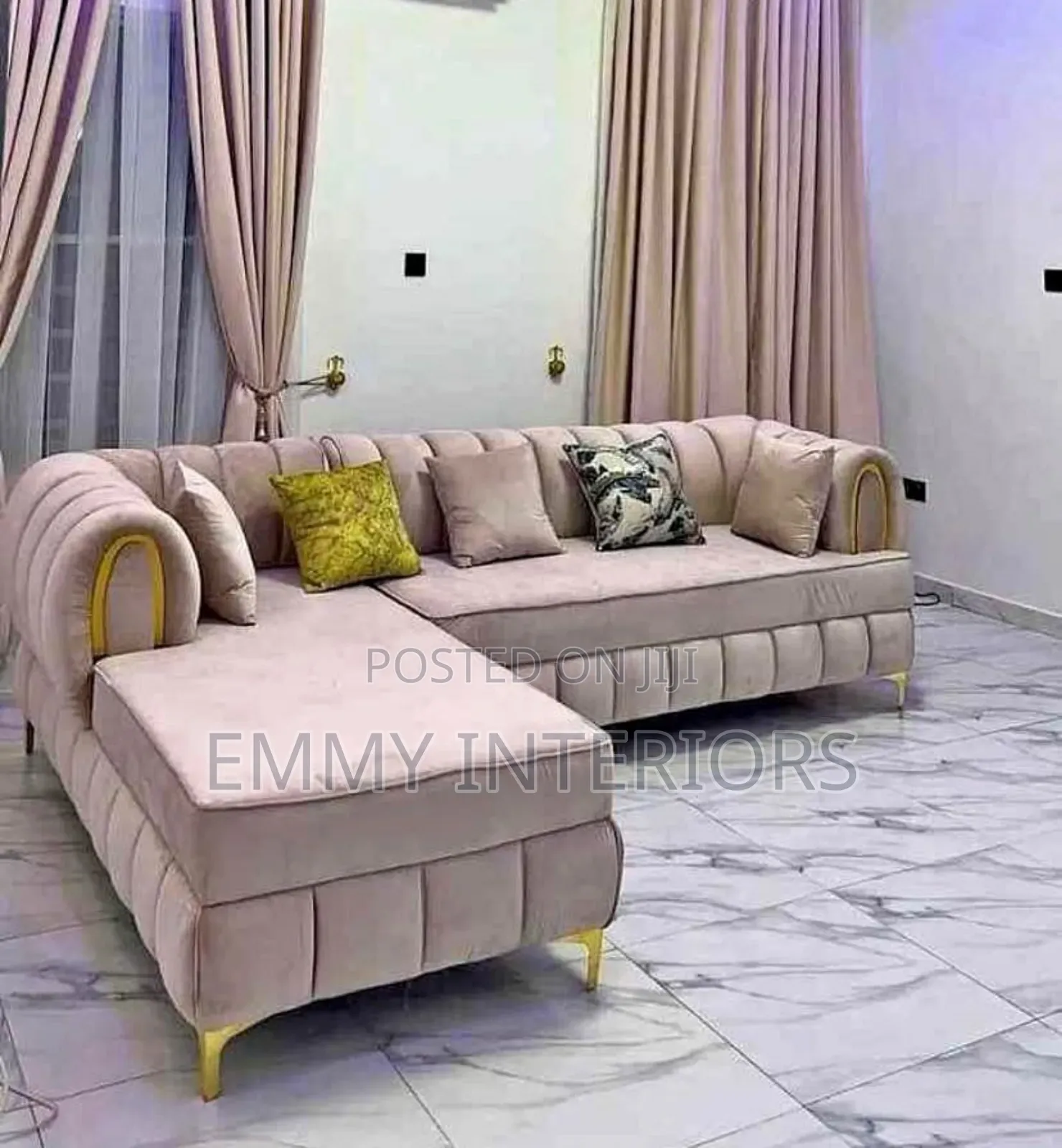 Quality L Shaped Fabric Sofa Good Material