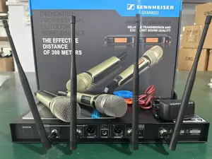 Professional SKM 9000 Sennheriser Wireless Microphone 4 Antenna (Gold)