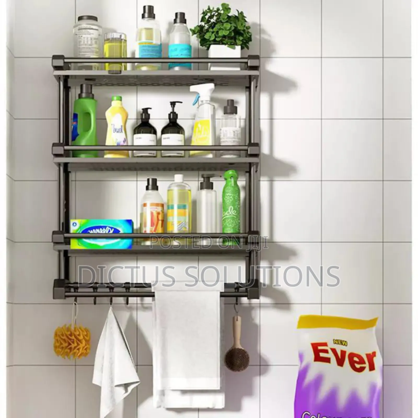 3 Layers Multifunctional Wall Storage Rack 4 Bathroom, Kitchen, E.T.C