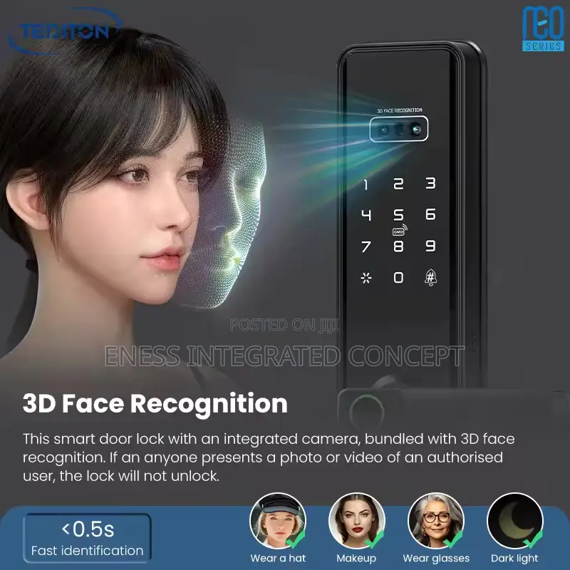 3d Face Unlock Ttlock App Smart Lock - ENESS INTEGRATED CONCEPT Price ...