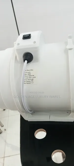 8" Inline Exhaust Fan High Efficiency