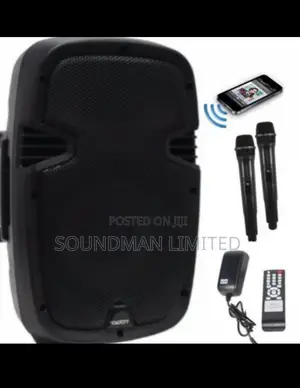 Worldking 8” Inches Rechargeable Public Address System Speaker, 2 Mic
