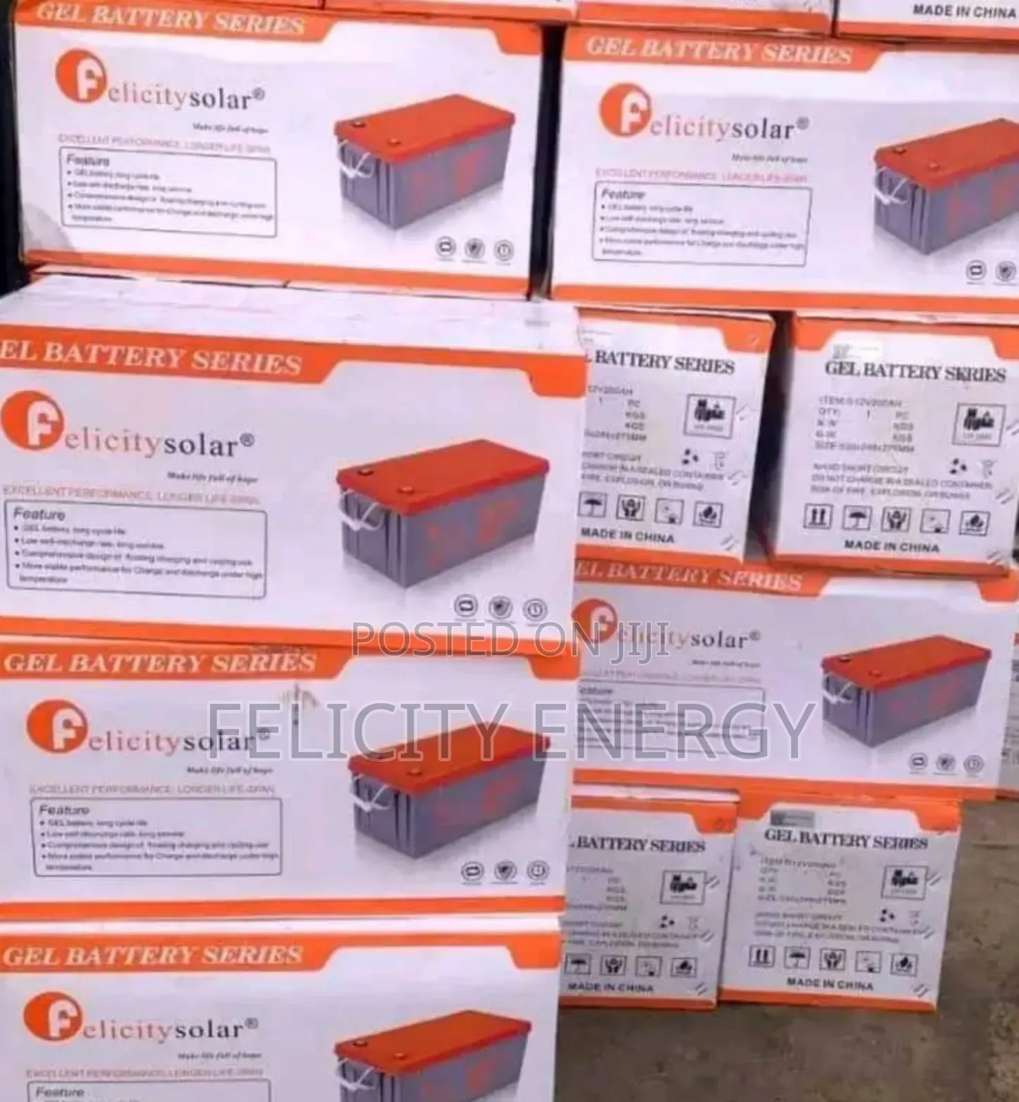 Felicity Gel Bathery 200amps 12v
