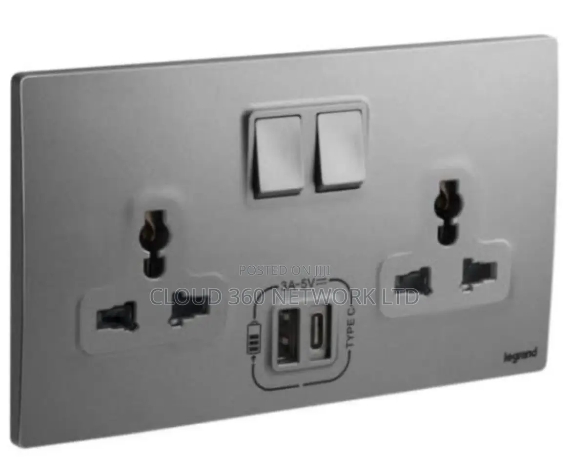 Legrand 13a Dual Socket Withusb Typec Port