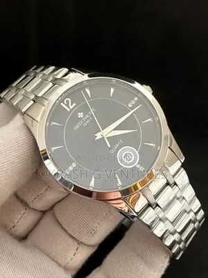 Patek Philippe Flat Silver Chain Watch