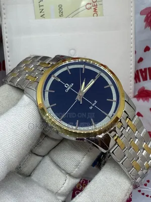 Omega Flat Gold/Silver Chain Watch
