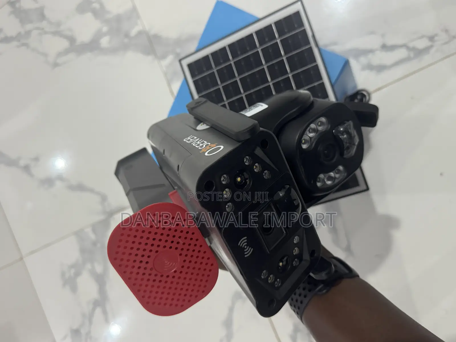 Observer Triple Lens Solar Cctv Camera With Big Speaker 4g 5g Okam App