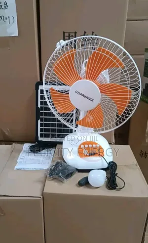 Solar Ac/Dc Rechargeable Fan With Solar Panel Full Installation