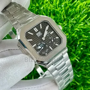 Original Patek Philippe Stainless Steel Calendar Quartz Watch