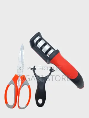 3-in-1 Kitchen Sharpener – Knives, Scissors Scraper!