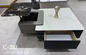 Marble and Wood Centre Table
