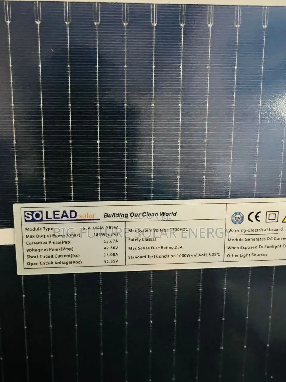 585watts Bificial Solar Panel 144cells