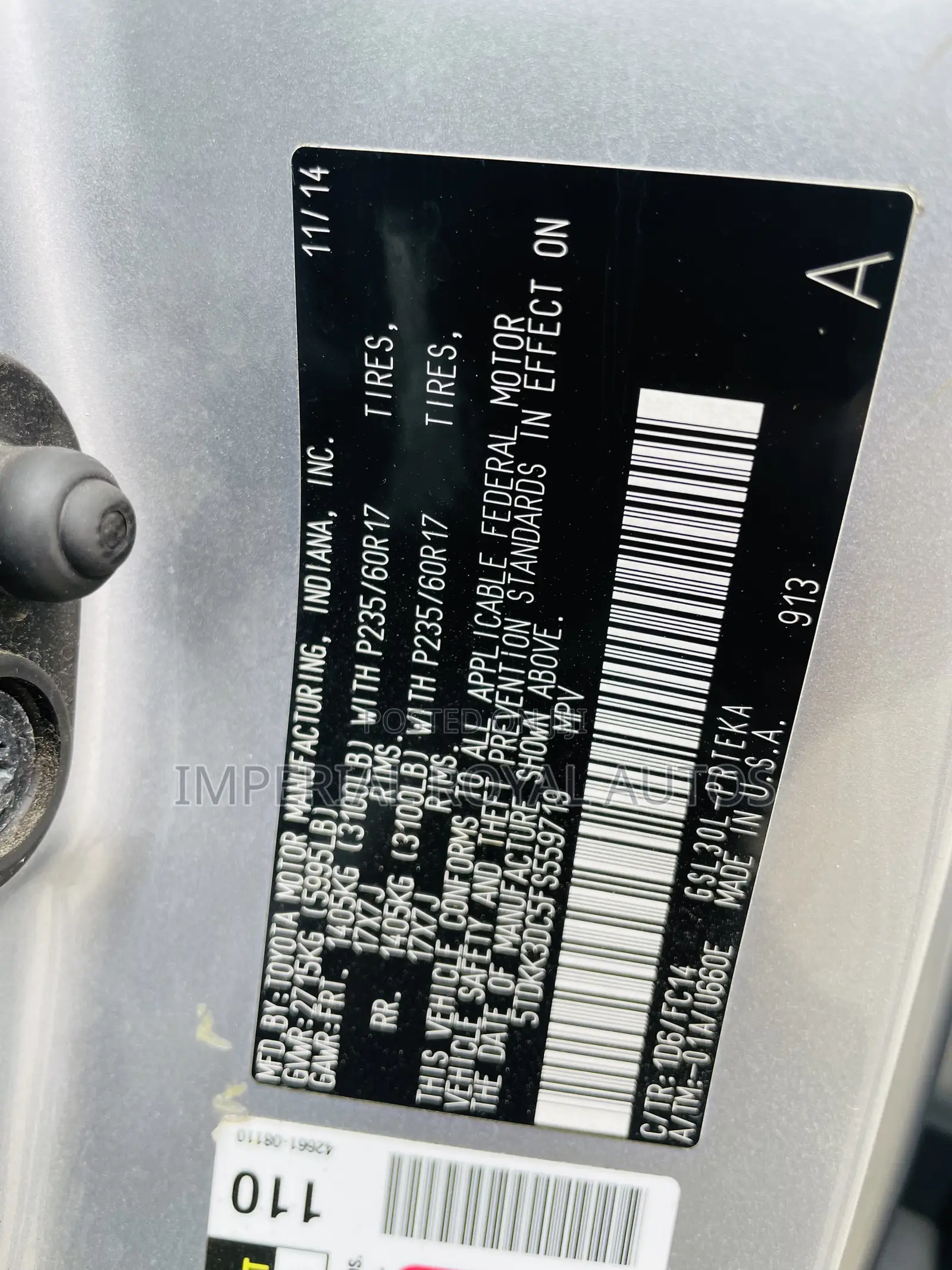 Toyota Sienna 2015 Silver