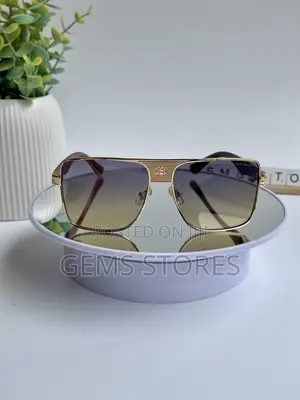 Luxury Maybach Aviator Sunglasses With Gold Frame Wood-Grain Arms