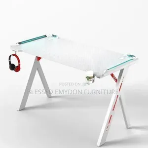 Modern Y Leg Shaped RGB Led Lights Gaming Table 1.2metre