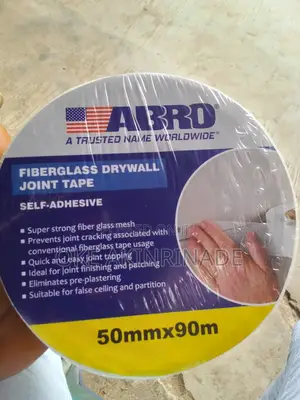 (Abro) Fiberglass Drywall Joint Tape Self-Adhesive 50mm by 90 Meters